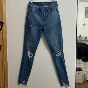 American eagle jeans, ripped jeans, light blue